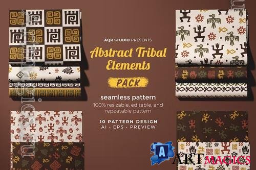 Abstract Tribal Elements - Seamless Pattern