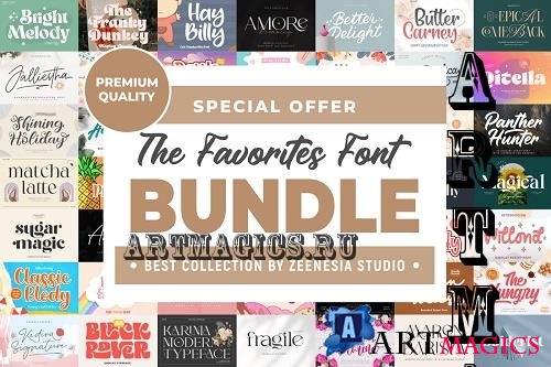 The Favorites Font Bundle - 40 Premium Fonts