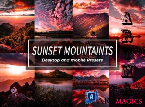 10 Sunset Mountaints Lightroom