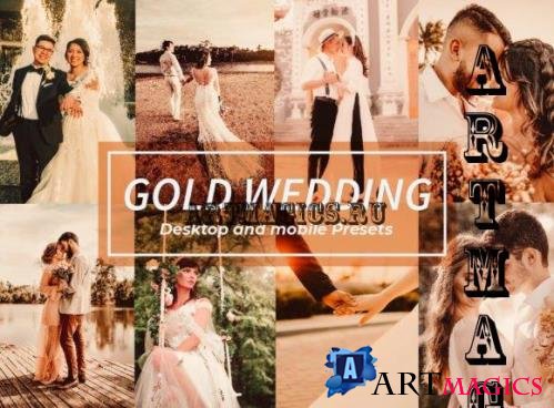 8 Gold Wedding Lightroom Presets