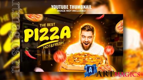 PSD food vlogger video review youtube channel thumbnail and web banner