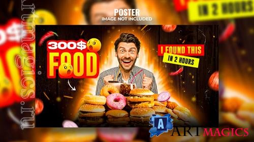 Food psd web banner template design