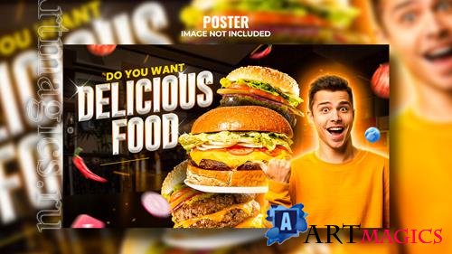 PSD food web banner template design