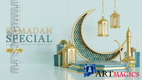 PSD luxury simple minimalist ramadan clean podium