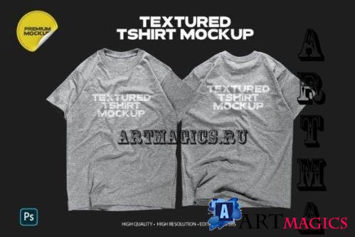 Realistic Textured Tshirt Mockup - 12737475