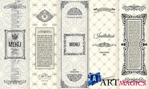 Vector vintage design elements, labels, icon, logo, frame and luxury packaging