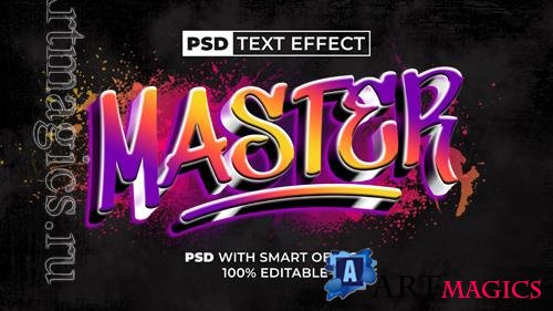 Street text effect graffiti style editable text effect stylish psd