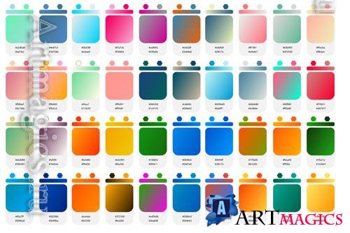 Vivid gradient colors collection for creativity and design vector set