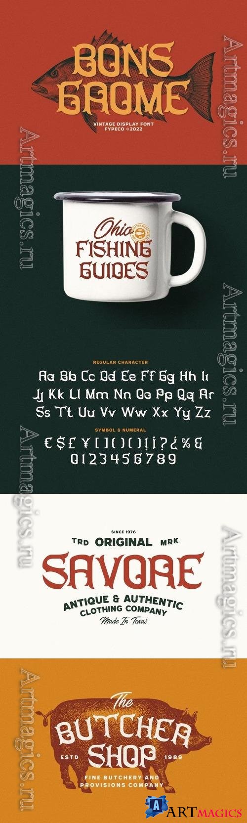 Bons Grome - Vintage Display Font