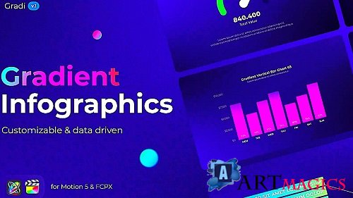 Videohive - Gradient Infographics 43248476 - Project For Final Cut & Apple Motion