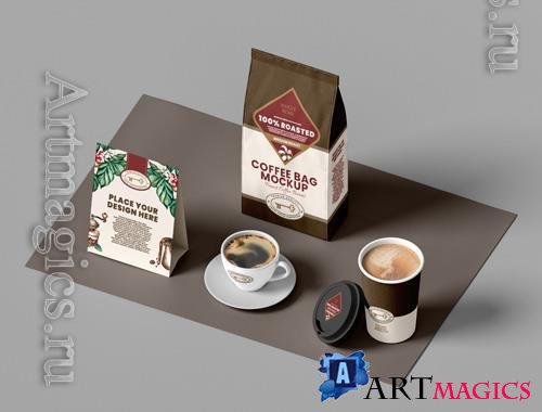 PSD coffee branding packaging mockup vol 10