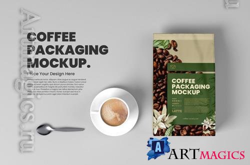 PSD coffee branding packaging mockup vol 2