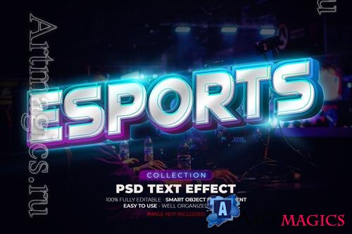 PSD esports custom text effect