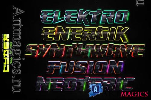 Cyber 4K Photoshop Text Effects