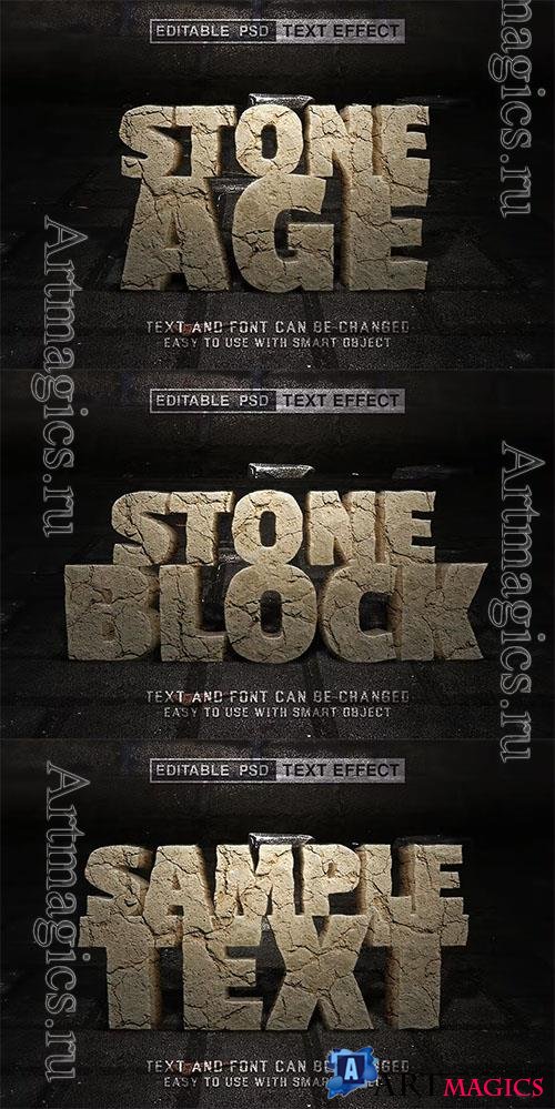 Stone Age Editable Text Effect