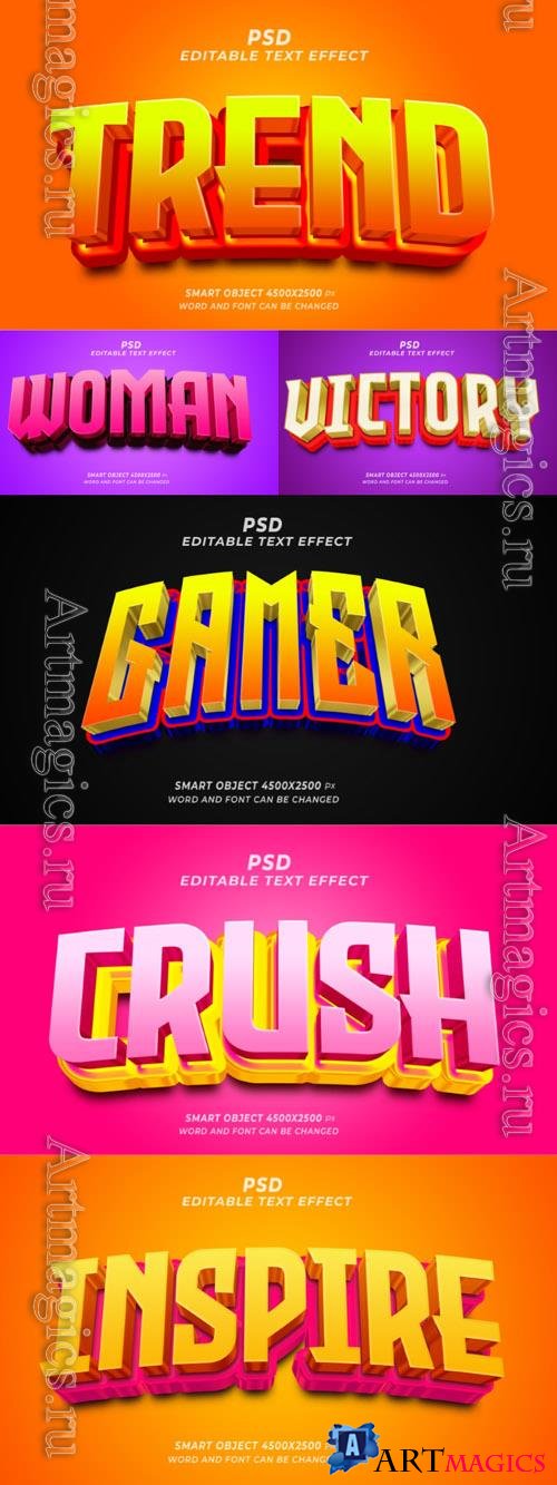 Psd style text effect editable design
 set vol 201
