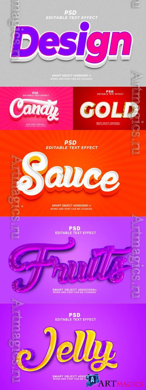 Psd style text effect editable design
 set vol 197