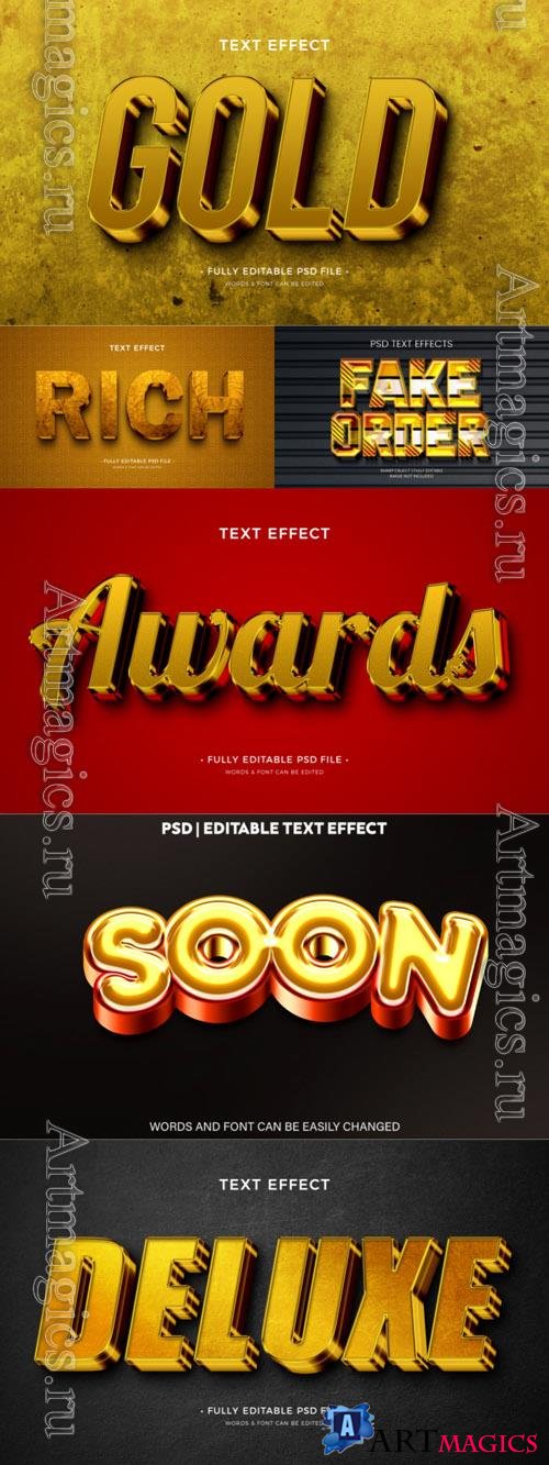 Psd style text effect editable beautiful collection vol 210
