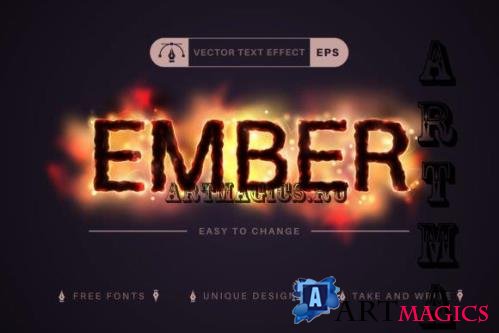 Ember - Editable Text Effect - 12780329