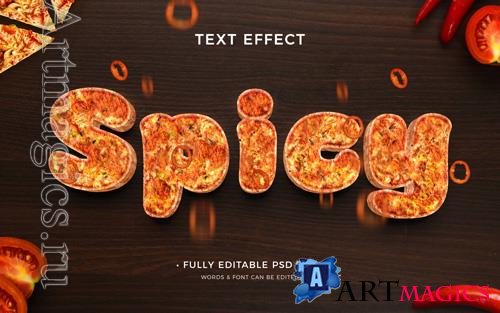 PSD pizza spicy text effect