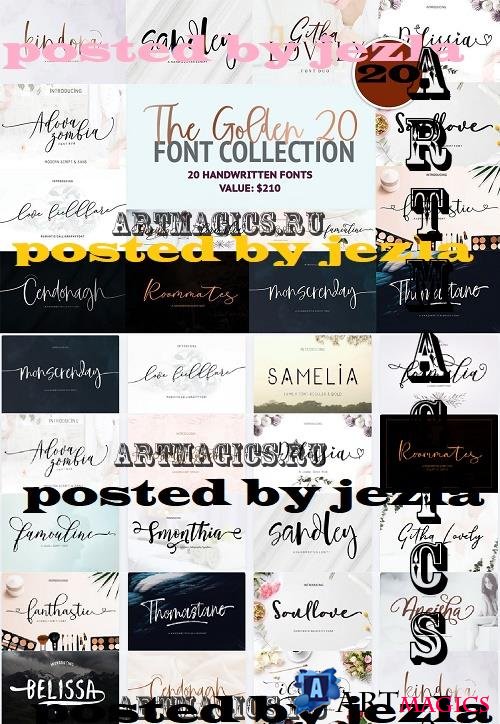 The Golden 20 Font Collection