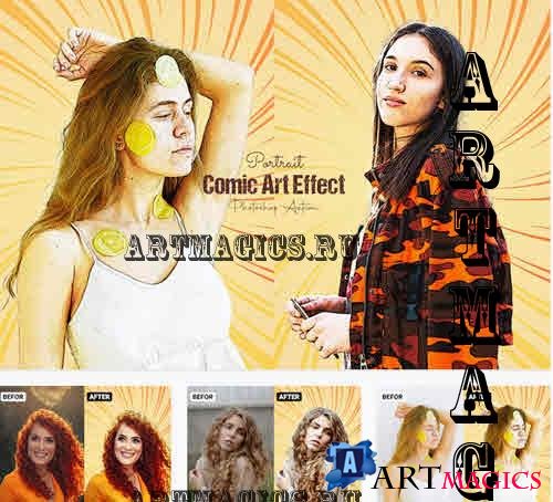Portrait Comic Art Effect Action - TAHLX4D