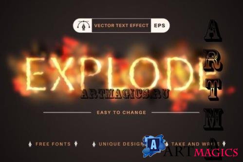 Explode - Editable Text Effect - 12784040
