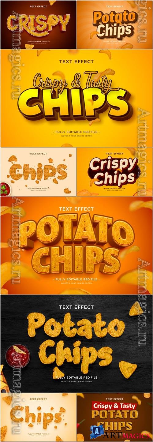 PSD chips style text effect