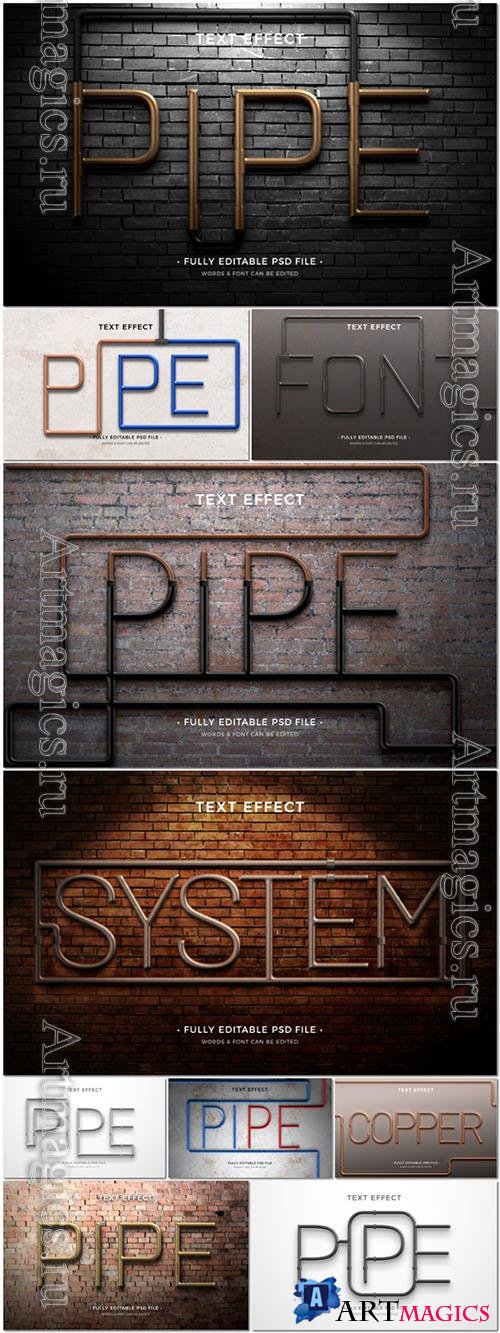 PSD pipe style text effect