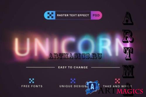 Unicorn - Editable Text Effect, Font Style - 2460914