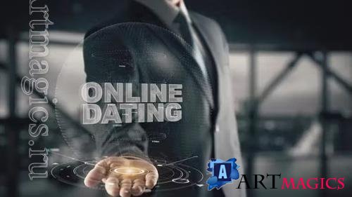 Online Dating with Hologram Businessman Concept 43757452