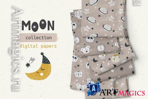 Moon Baby Digital Paper Pack