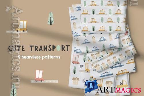 Cute Transport Patterns Collection