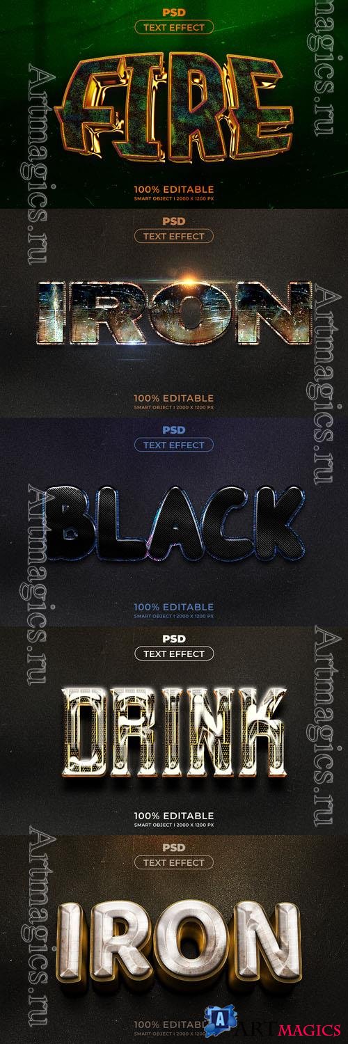 Psd style text effect editable design
 collection vol 270