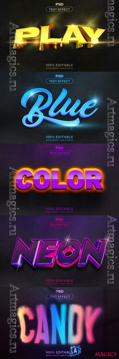 Psd style text effect editable design
 collection vol 269 