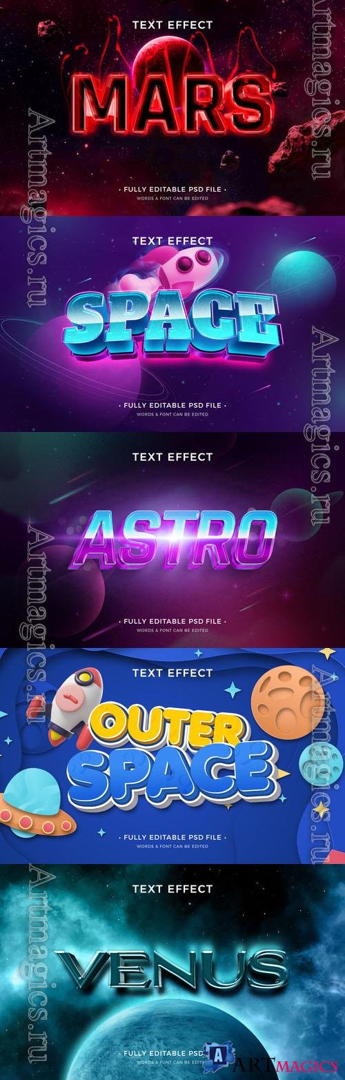 Psd style text effect editable design
 collection vol 267