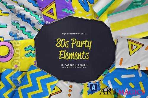 80s party element - Seamless Pattern Design