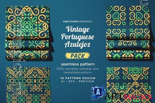 Vintage Portuguese Azulejoz - Seamless Pattern Design
 Collection