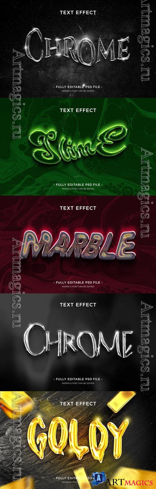 Psd style text effect editable set vol 286 