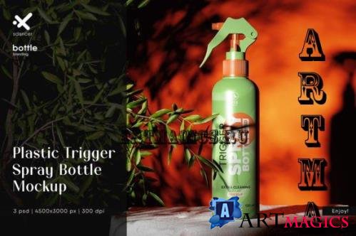 Plastic Trigger Spray Bottle Mockup - 2470595