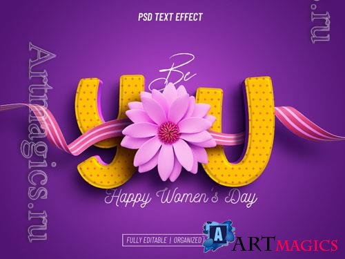 Womens day, You psd text effect design