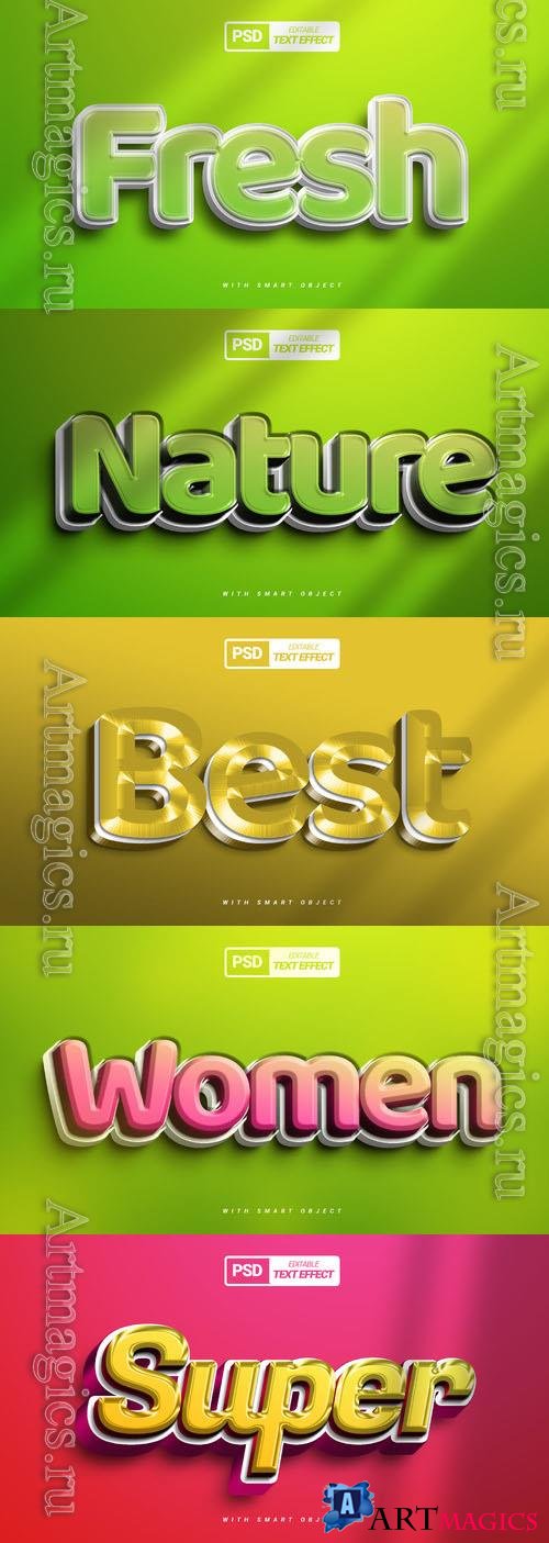 Psd style text effect editable collection vol 291