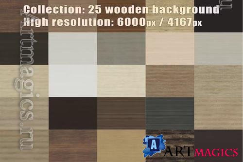 Collection - 25 wooden - background pack