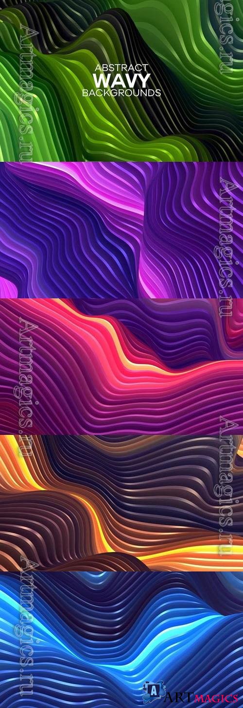 Abstract Wavy Backgrounds 