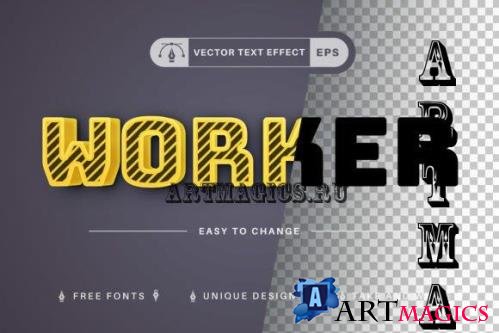 Worker - Editable Text Effect - 13416608