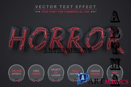 Bloody Horror - Editable Text Effect - 13426144