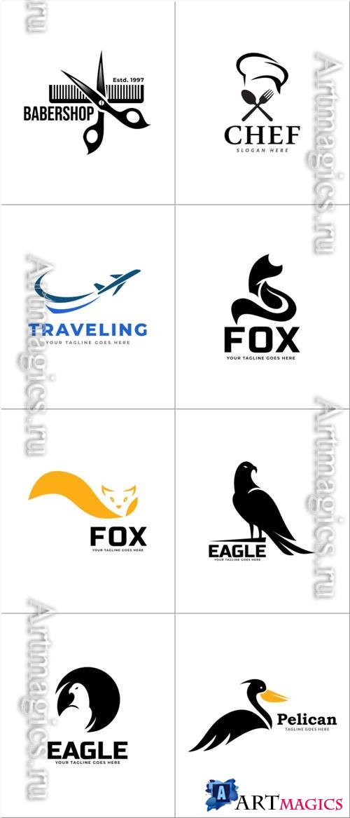 Set logo icon vector template 
