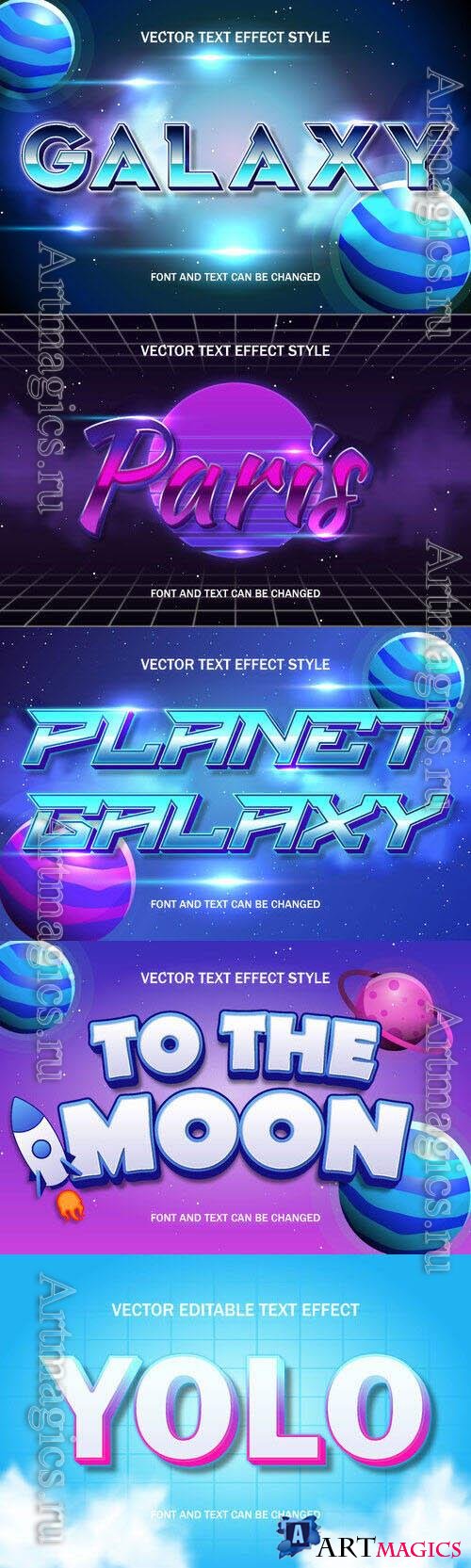 Vector 3d text editable, text effect font design
 set vol 86 