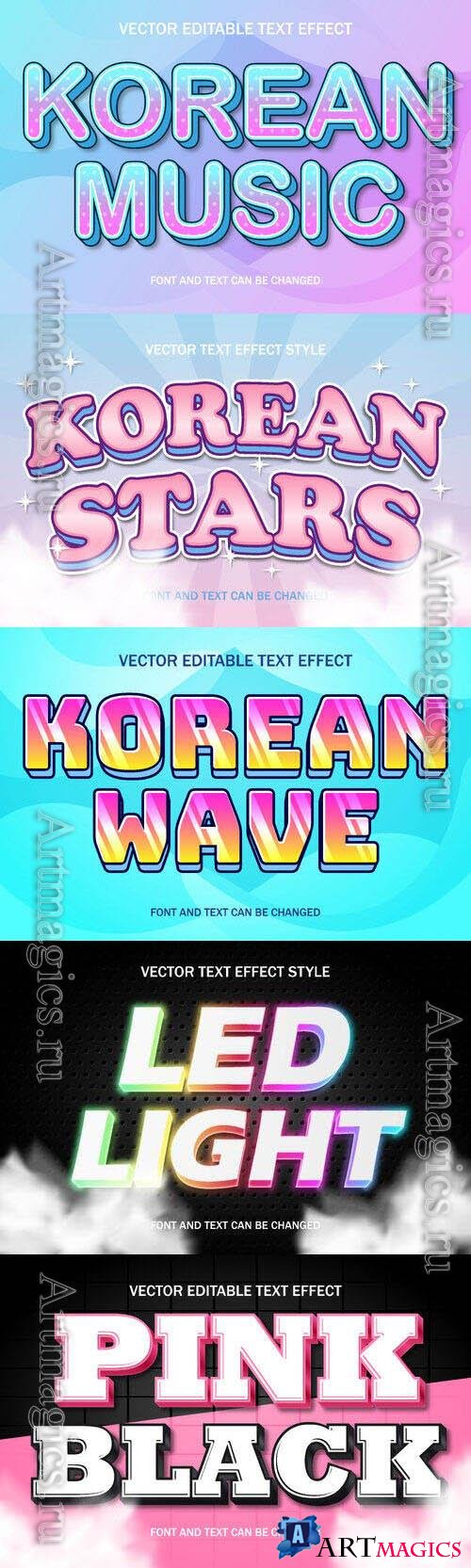 Vector 3d text editable, text effect font design
 set vol 79