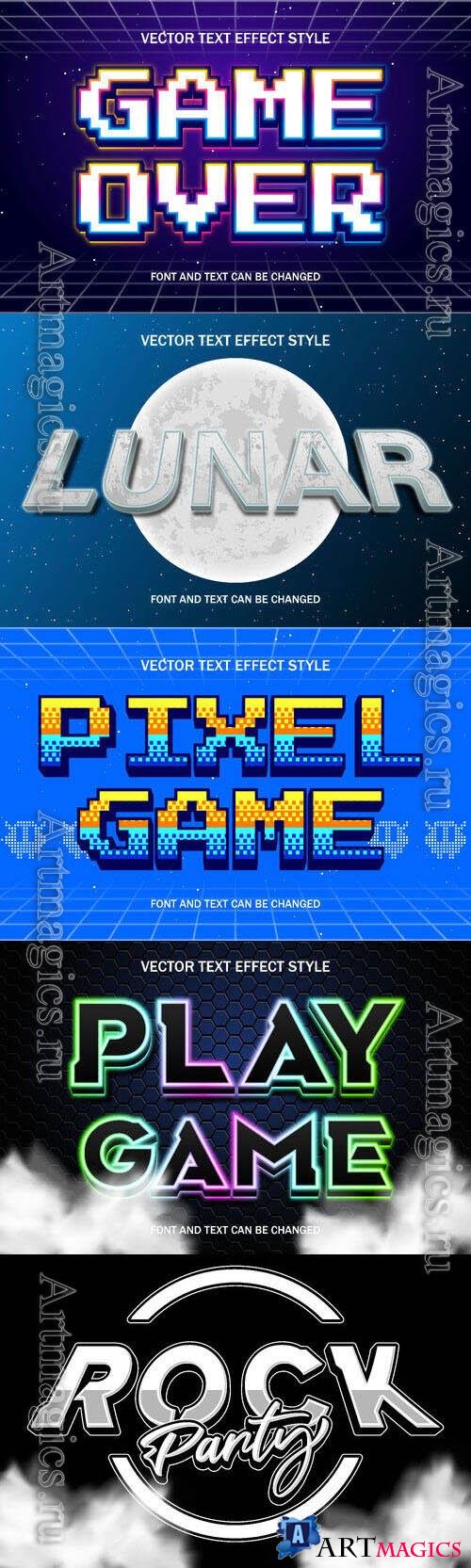 Vector 3d text editable, text effect font design
 set vol 77